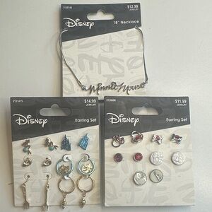 Disney Jewelry Sets with earrings and necklace
